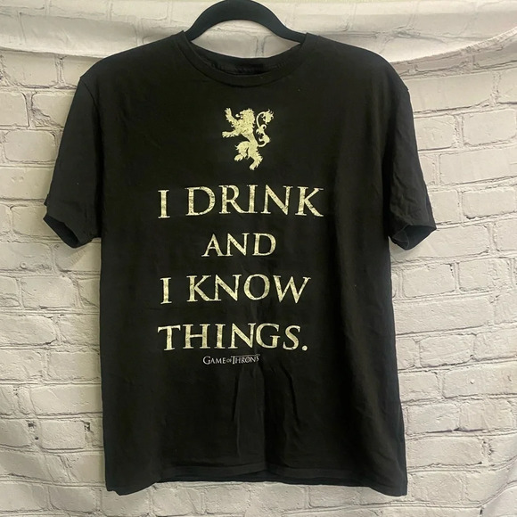 5/$20 Women’s GOT‎ Game of Thrones Tee Shirt Black Large - Picture 1 of 2
